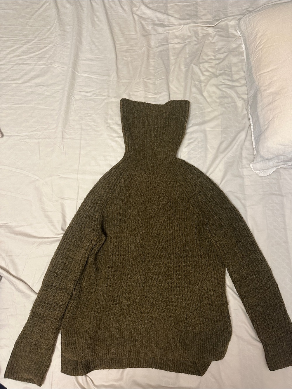 Olive Green Turtleneck Madewell Sweater, size small